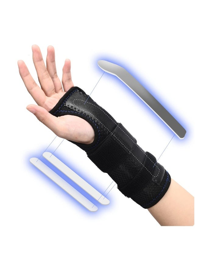 Generic Wrist Support Brace Carpal Tunnel, Lengthened Fixed Hand Support, Arthritis, Myositis And Sprain Pain Relief, One-Step Wear Wrist Support, for Left Hand (Black) 