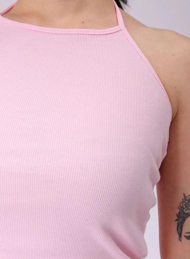 مرفوعة Women Regular Fit Solid Scoop Neck Sleeveless Crop Top
