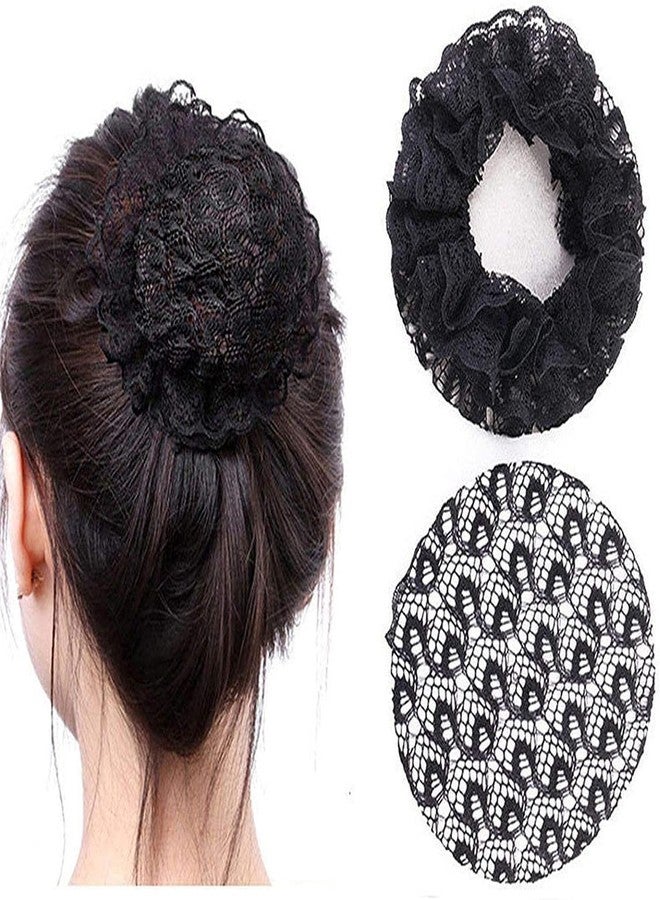 Rinpoche Reusable Jali Hair Bun Nets – Invisible Elastic Hair Covers for Juda Styling, Ballet Buns, Easy to Use Hair Accessories for Women & Girls (Black, Pack of 4) - Image 4