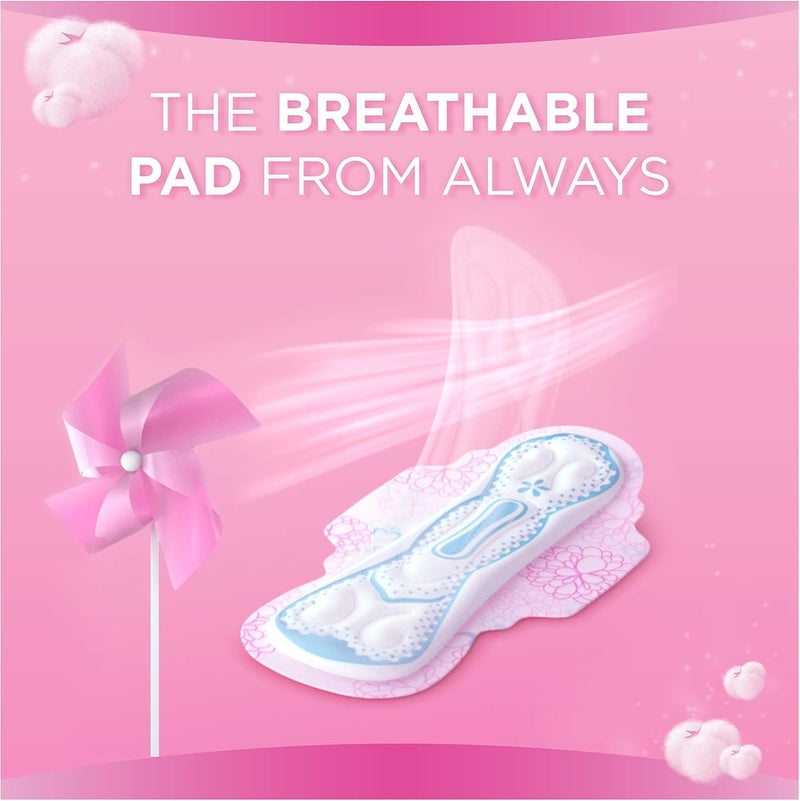 Always Breathable Soft Maxi Thick Sanitary Pads with Wings - 30 Count - Image 3