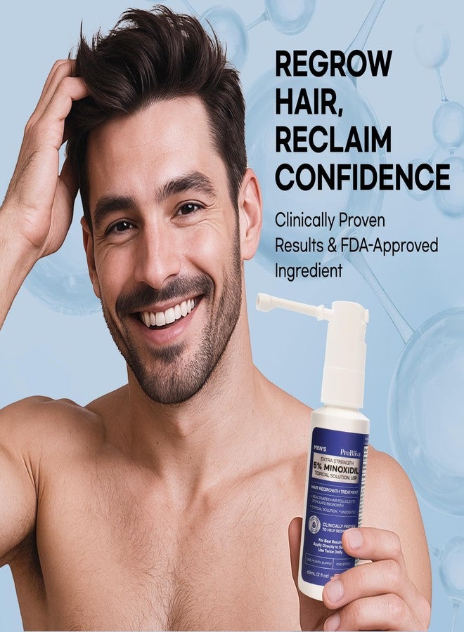 ProBliva Minoxidil Hair Growth Treatment for Men: Clinically Proven 5% Minoxidil Treatment for Hair Loss & Thinning - Extra Strength Hair Regrowth Treatment & Scalp Nourishment - Made in USA - 2 FL OZ - Image 2