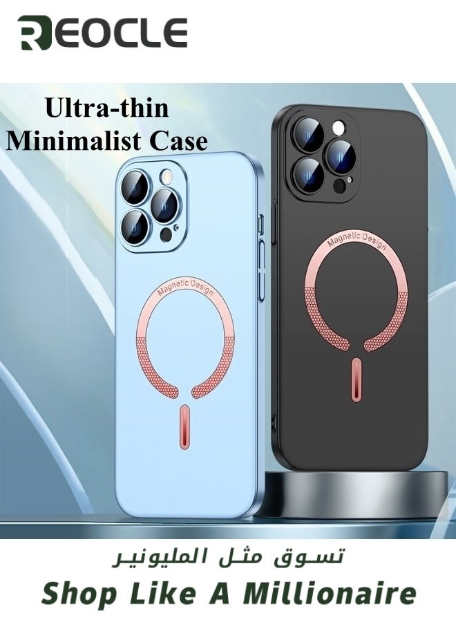 REOCLE Electroplated Case for iPhone 14  13 Pro Max Camera Lens Full Protection Compatible with MagSafe Wireless Charging Shockproof Soft TPU Phone Cover - Image 2