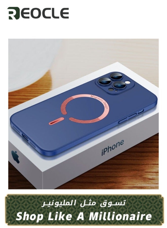 REOCLE Electroplated Case for iPhone 14  13 Pro Max Camera Lens Full Protection Compatible with MagSafe Wireless Charging Shockproof Soft TPU Phone Cover - Image 1