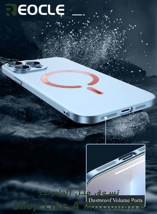 REOCLE Electroplated Case for iPhone 14  13 Pro Max Camera Lens Full Protection Compatible with MagSafe Wireless Charging Shockproof Soft TPU Phone Cover - Image 5