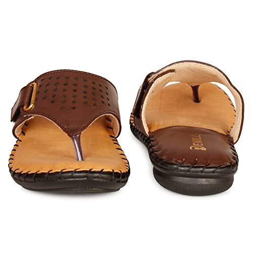 Denill Women Comfortable Soft Paded Doctor Flats (Brown) UK-7 Slipper - Image 2