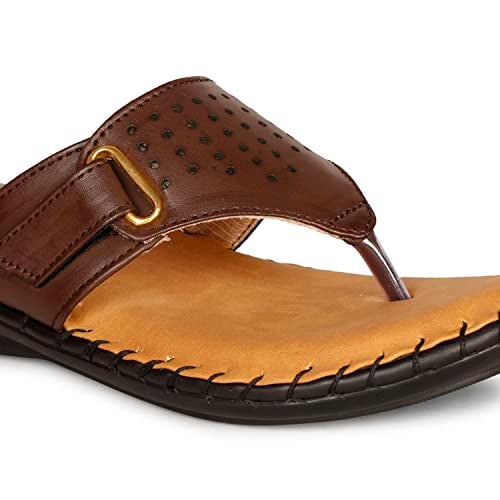 Denill Women Comfortable Soft Paded Doctor Flats (Brown) UK-7 Slipper - Image 5