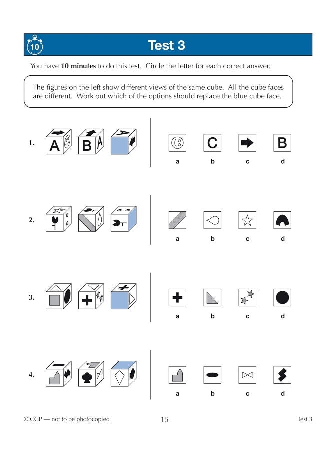 11+ GL 10-Minute Tests: Non-Verbal Reasoning Spatial - Ages 9-10 (with Online Edition) - Image 4