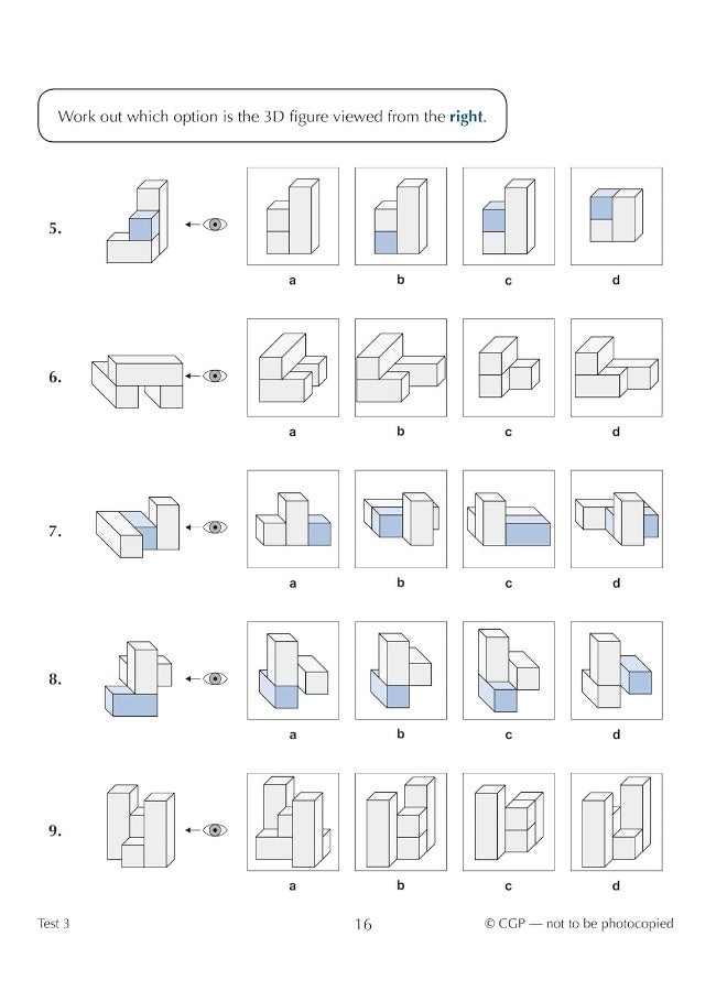 11+ GL 10-Minute Tests: Non-Verbal Reasoning Spatial - Ages 9-10 (with Online Edition) - Image 5