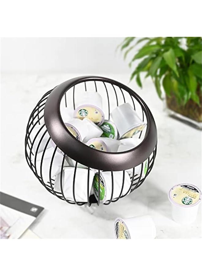 Coffee Pod Holder - Large Capacity K Cup and Espresso Pod Organizer, Keurig Kcup and Espresso Capsule Storage (Brown) - Image 3