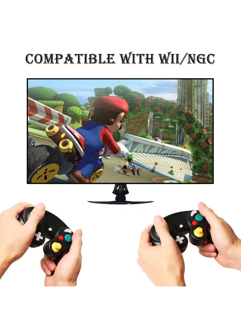 Sweet seven - 2 Packs NGC Controllers - Classic Wired Controllers for Wii Game Cube - Clear Purple and Clear Blue - Multiplayer Gaming Convenience - Image 1