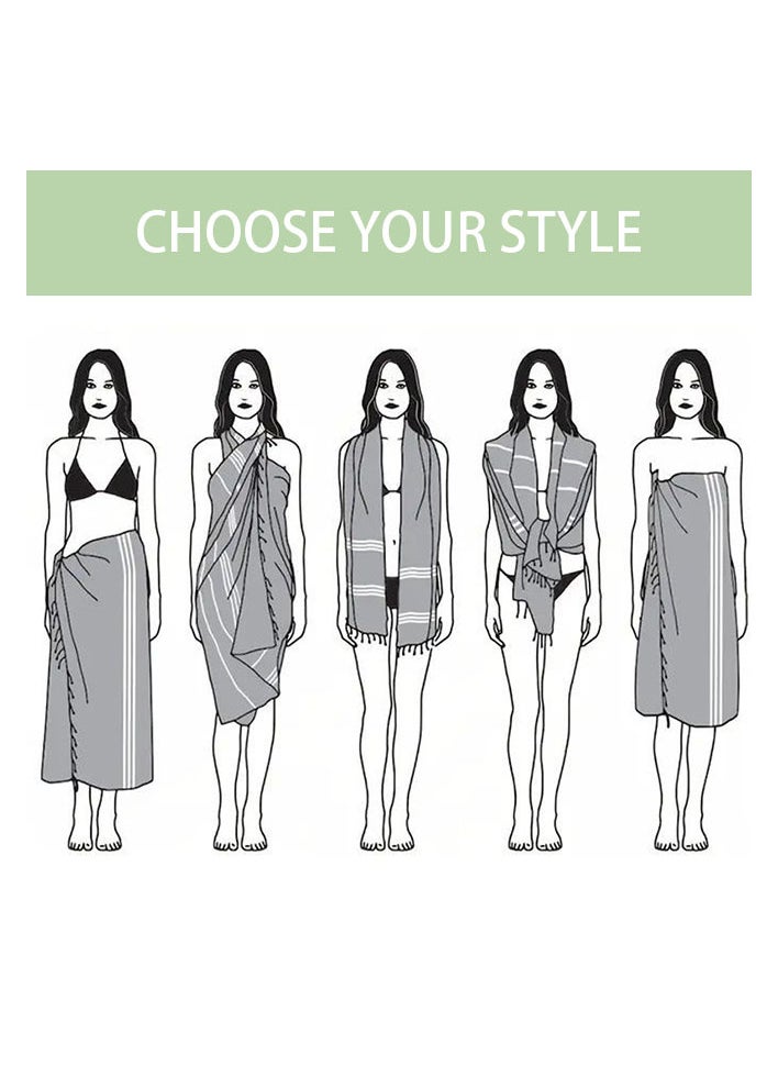 Generic - Non-stick fringe beach towel quick-drying bath towel shawl - Image 1
