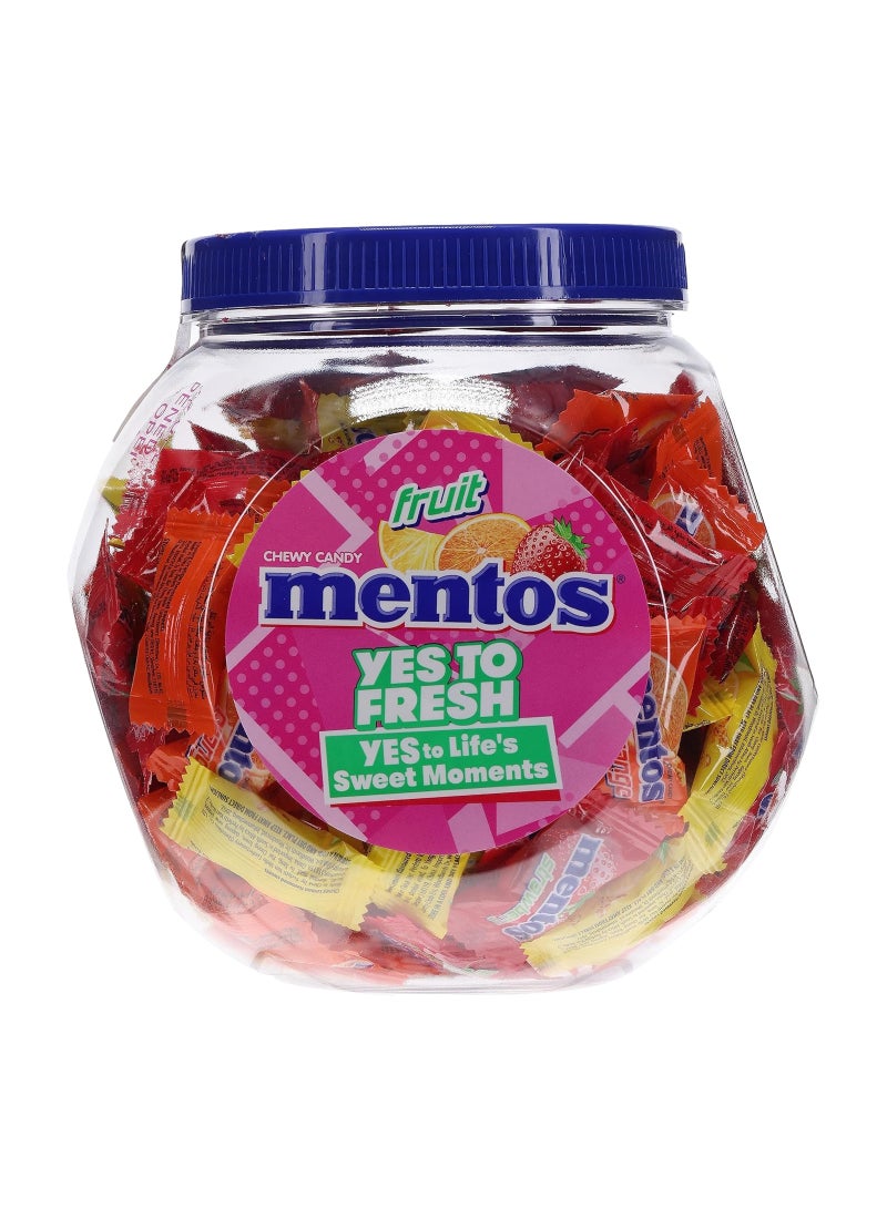 Mentos Fruit Chewy Candy Mono Jar - Image 1