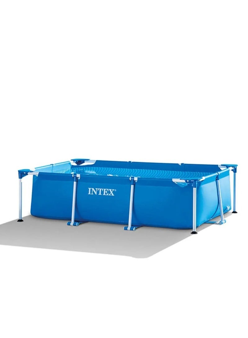 INTEX Superior Strength And Longer Durability Sturdy Rectangular Unisex Frame Swimming Pool Blue Summer Fun Water Play 260x160x65cm - Image 1