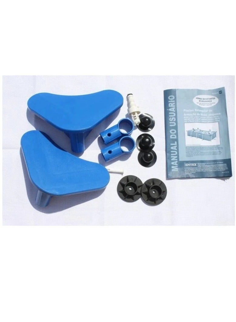 INTEX Superior Strength And Longer Durability Sturdy Rectangular Unisex Frame Swimming Pool Blue Summer Fun Water Play 260x160x65cm - Image 2