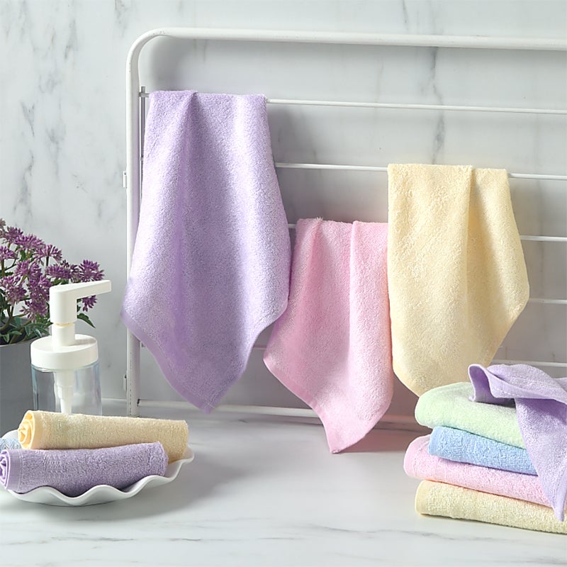 JD Jing Zao Zhuyibai Bamboo Fiber Square Towels 6 Pieces, Baby Drool Bibs, Children's Face Towels, Absorbent Square Handkerchiefs, 2525cm - Image 4