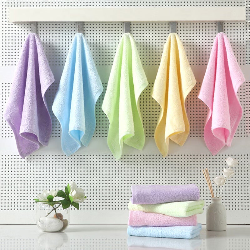 JD Jing Zao Zhuyibai Bamboo Fiber Square Towels 6 Pieces, Baby Drool Bibs, Children's Face Towels, Absorbent Square Handkerchiefs, 2525cm - Image 3