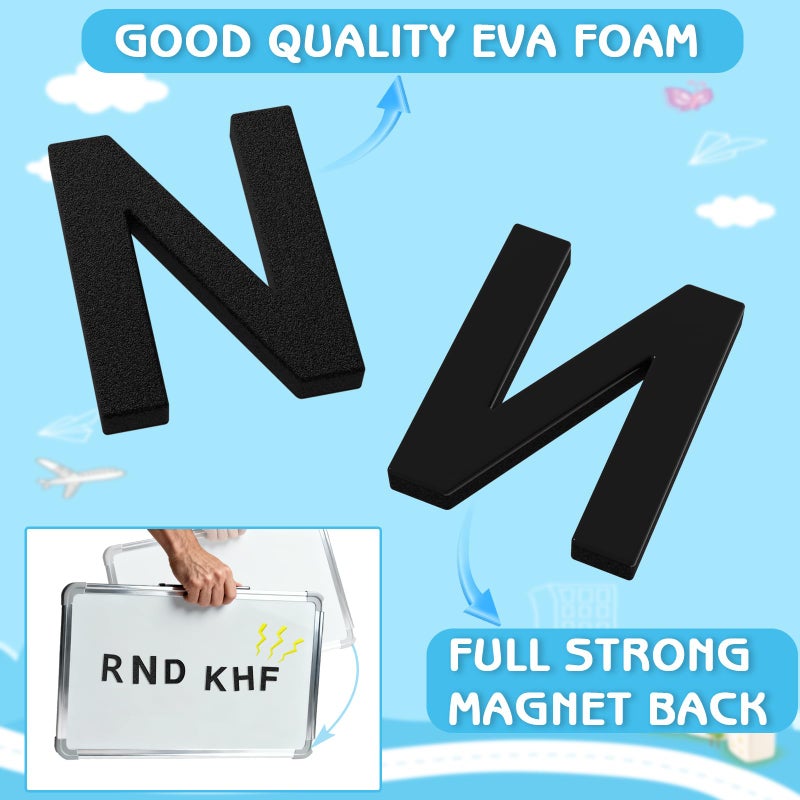 Lzttyee Decorative Magnetic EVA Alphabet Letters for Refrigerator/White Board (117pcs Letters Black) - Image 2