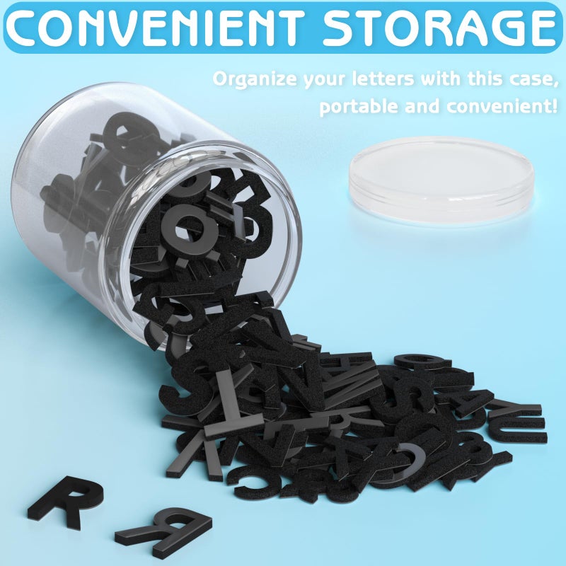 Lzttyee Decorative Magnetic EVA Alphabet Letters for Refrigerator/White Board (117pcs Letters Black) - Image 5