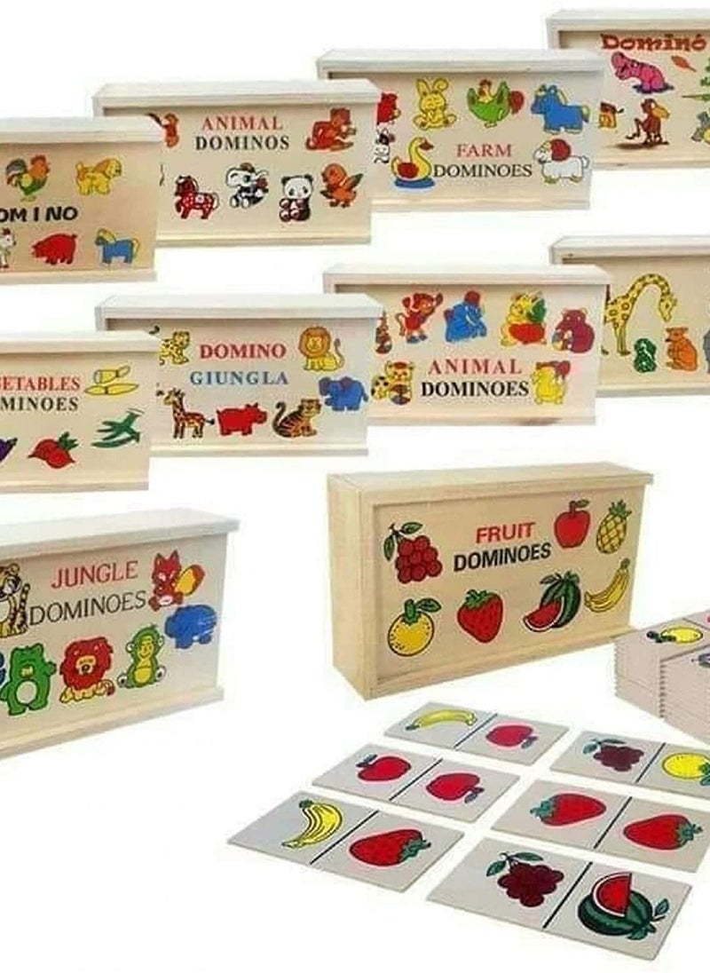 Generic - 3 Wooden Dominoes Wooden Toy - Random Shapes - Image 1