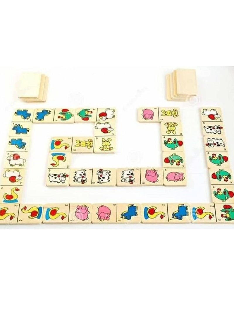 Generic - 3 Wooden Dominoes Wooden Toy - Random Shapes - Image 1
