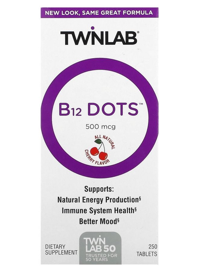 Twinlab B12 Dots™ Cherry 500 mcg 250 Tablets