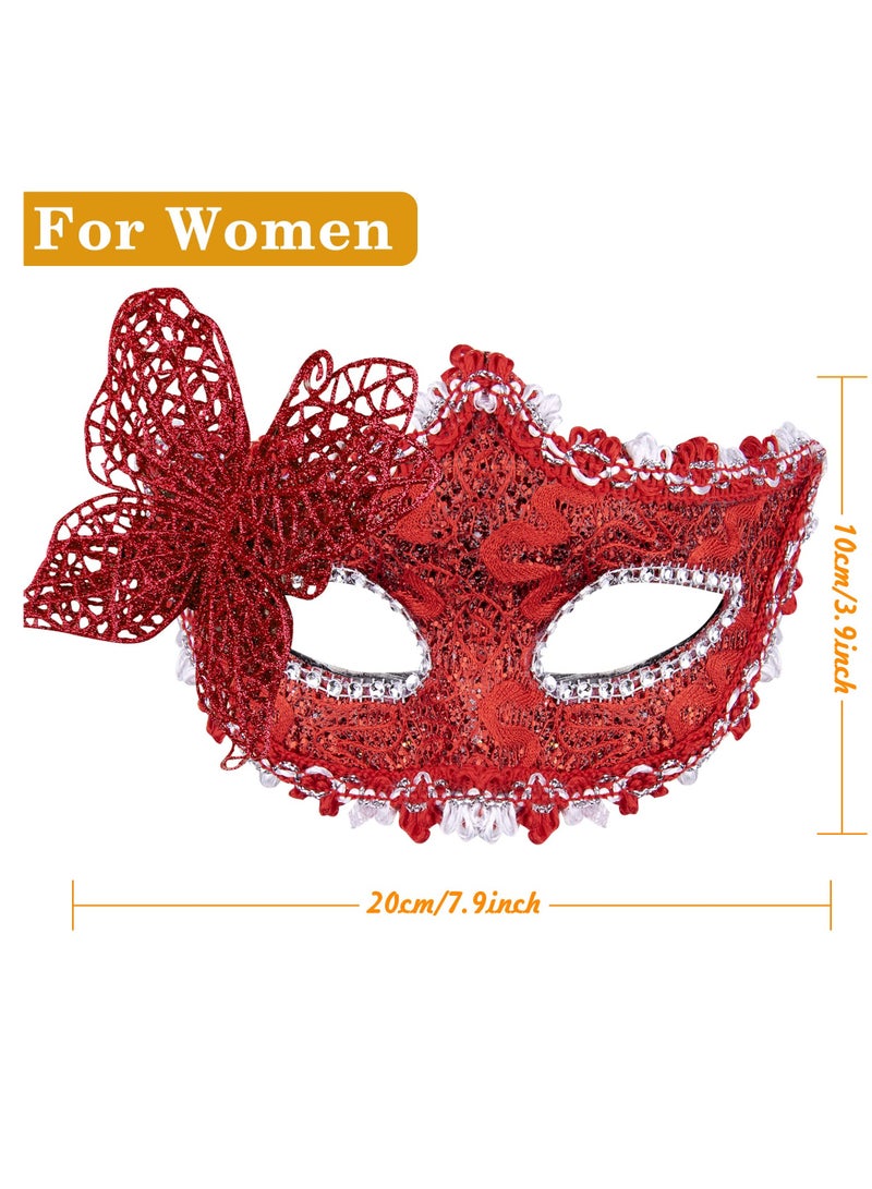 SYOSI Couple Masquerade Masks Set Venetian Party Mask Mardi Gras Mask for Women and Men - Image 4
