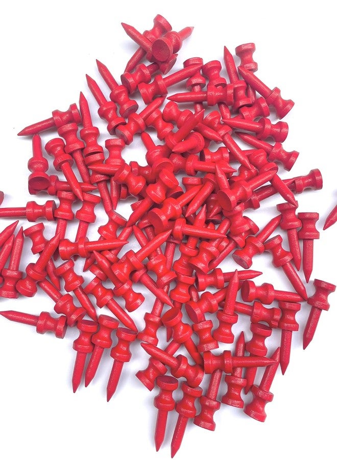 TH Golf x100 Pcs Bamboo Red Castle Golf Tees 32mm Biodegradable Eco Friendly Sustainable - Image 2