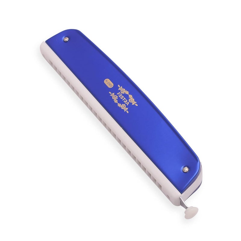 FESTRA R-2403 Professional Harmonica Mouth Organ - 24 Holes Key of C with Case for Professional Players, Beginners, Students, and Kids (Blue) - Image 2