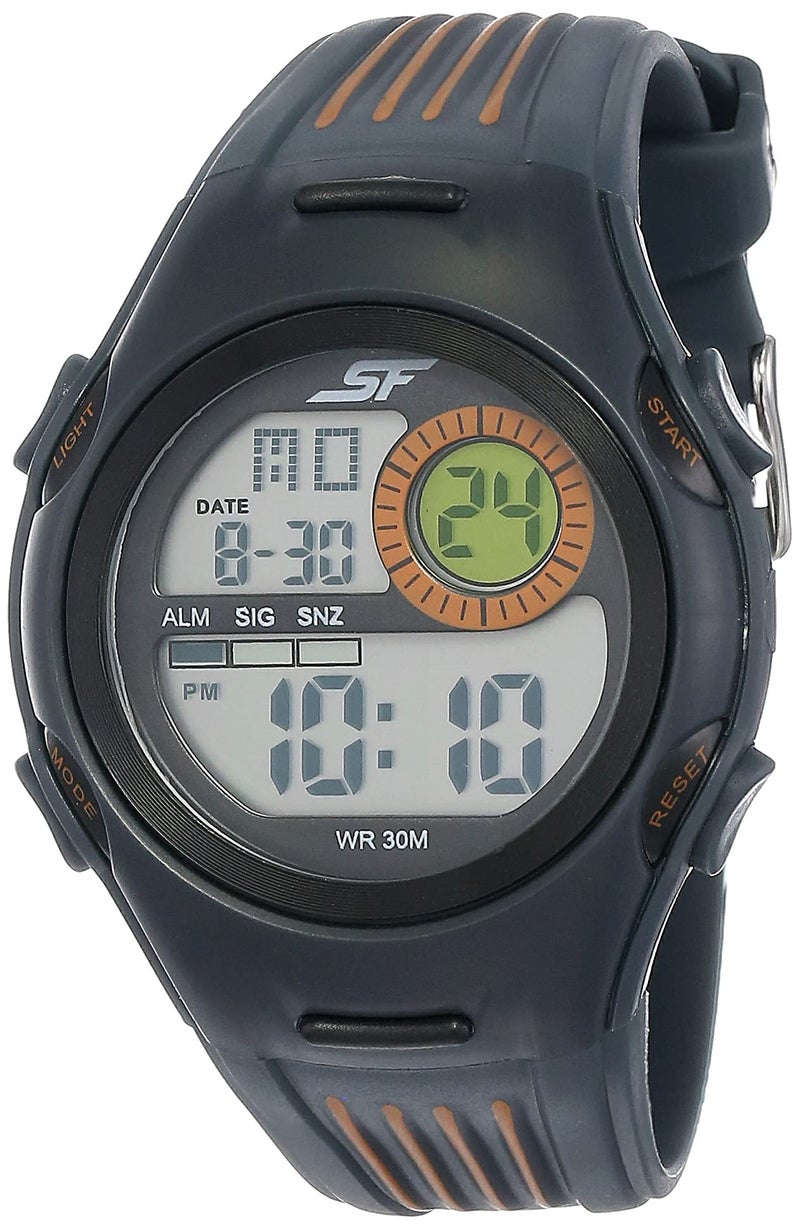SF New Digital Grey Round Dial Men's Sport Watch-NN77072PP05 - Image 1
