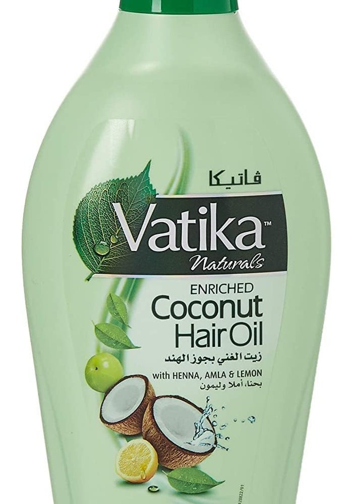 Vatika Naturals Enriched Coconut Hair Oil with Henna, Amla & Lemon - 400 ML - Image 1