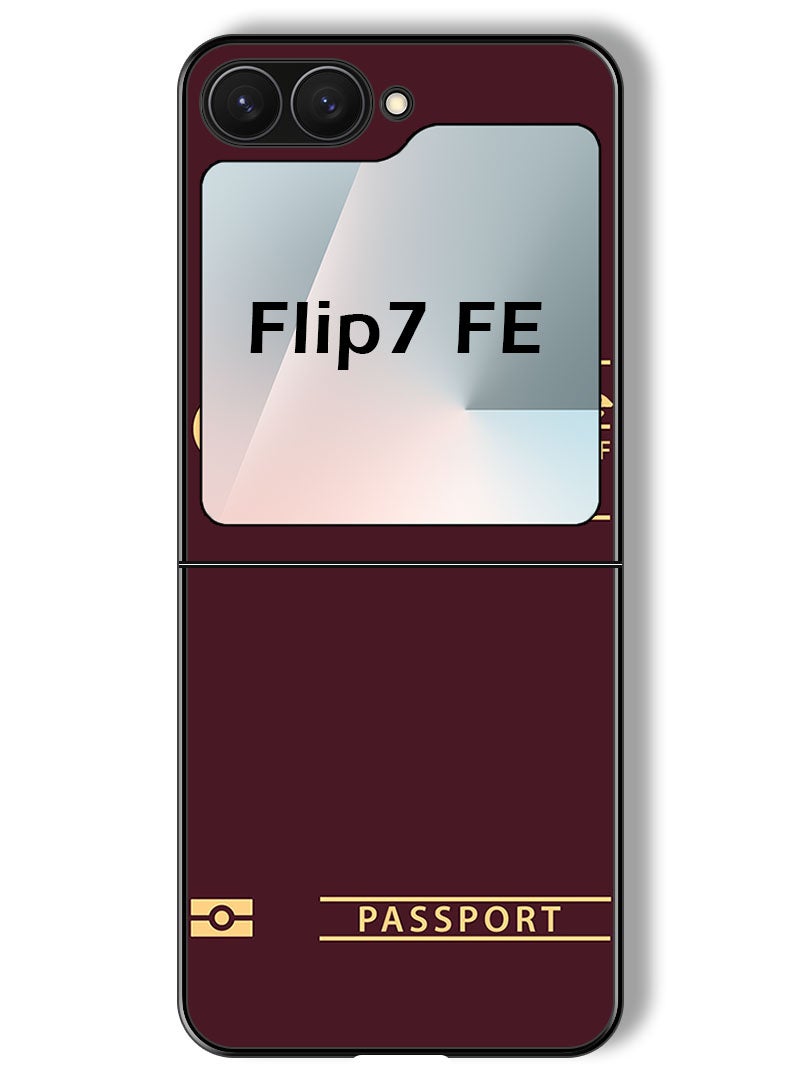 Theodor Case Compatible with Samsung Galaxy Z Flip 7 FE 6.7 Inch Protection Shockproof Bumper Cover Iran Passport - Image 1