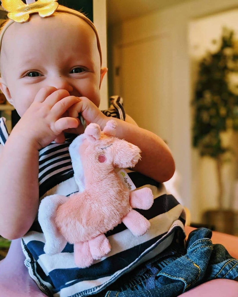 Itzy Ritzy Pacifier & Lovey Set - Includes Silicone Pacifier with Stuffed Animal Lovey - Detachable Plush Unicorn Binky Holder & Coordinating Pink Silicone Binky Ideal for Ages 0 Months & Up - Image 3