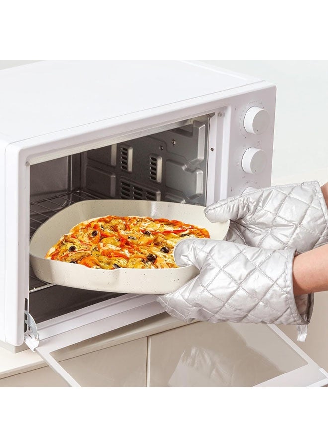 Oven Mitts and Potholders BBQ Gloves-Oven Mitts and Pot Holders with Recycled Infill Silicone Non-Slip Cooking Gloves for Cooking Baking Grilling - Image 4