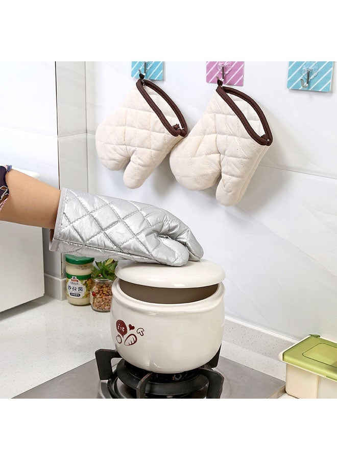 Oven Mitts and Potholders BBQ Gloves-Oven Mitts and Pot Holders with Recycled Infill Silicone Non-Slip Cooking Gloves for Cooking Baking Grilling - Image 3
