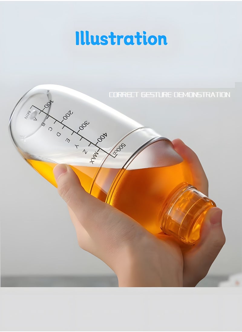 BIG MAX 500ML Coffee Transparent Cocktail Shaker Clear  - Image 4