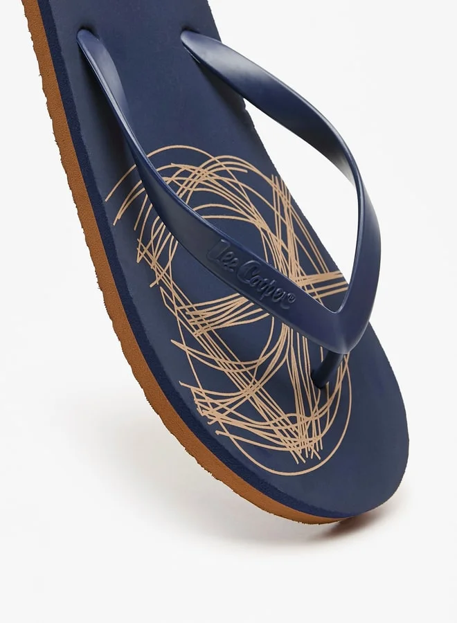 لي كوبر Mens' All-Over Print Flip Flops