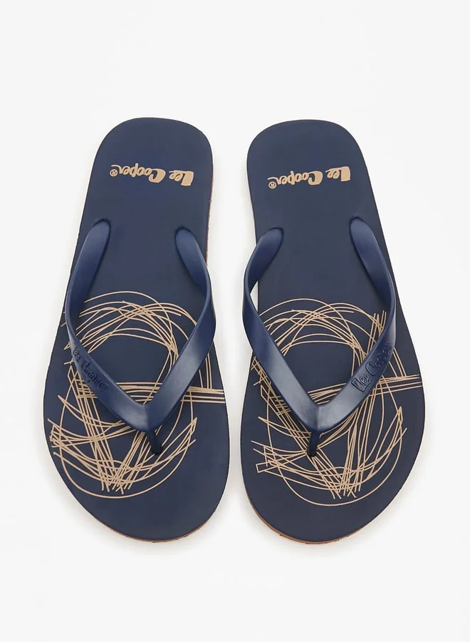 لي كوبر Mens' All-Over Print Flip Flops