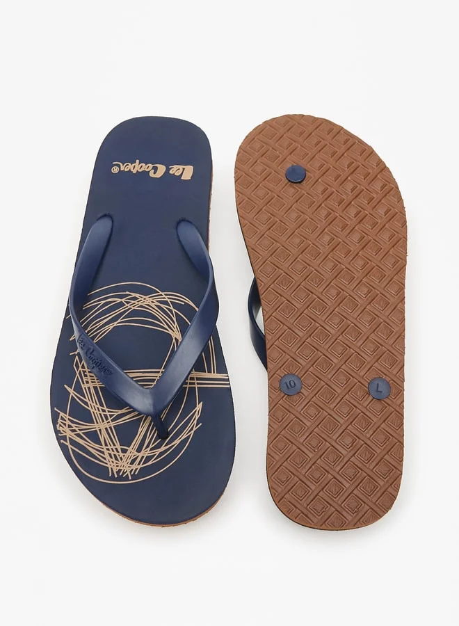 لي كوبر Mens' All-Over Print Flip Flops