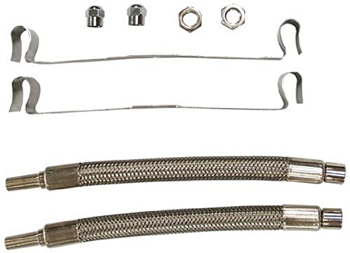 WheelMaster Wheel Masters 8009 Stainless Steel Hand Hole Mount - 2 Hose Kit for 16"- 19.5" Inner Dual Wheels, Silver - Image 4