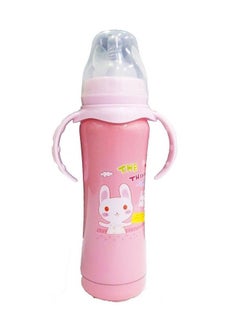 Chinmay Kids 180 Ml Thermal Insulation Stainless Steel Baby Feeding Bottle Pink (Print May Vary)  - Image 1
