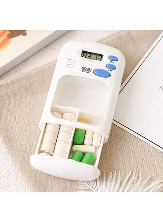Smart Medicine Reminder, Two Small Pill Box, Mini Portable Electronic Reminder, Timing Alarm Clock, Medicine Box - Image 4