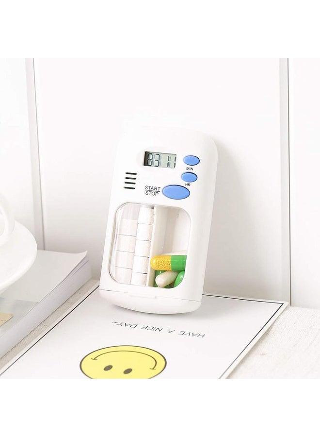 Smart Medicine Reminder, Two Small Pill Box, Mini Portable Electronic Reminder, Timing Alarm Clock, Medicine Box - Image 3