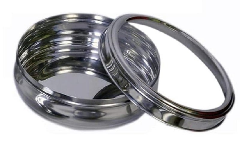 Dynore Stainless Steel Belly Shape Puri & Roti Storage Canister with Transparent See-Through Lid, 600 ml Capacity, 12.5 x 12.5 x 7 cm - Image 4