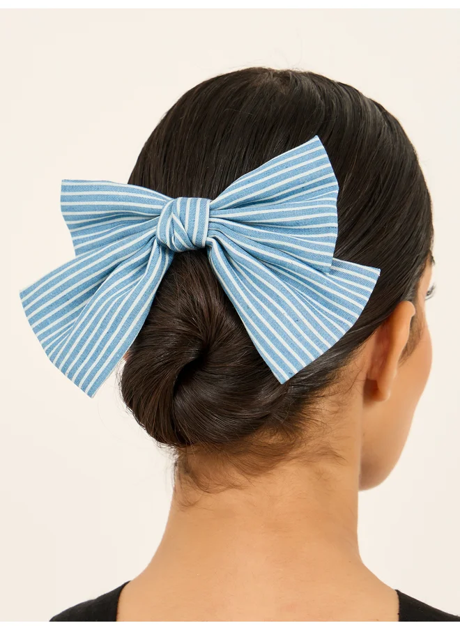 ستايلي Styli Stripe Ribbon Hair Clip