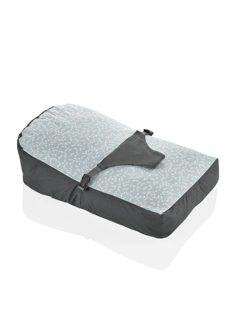 BabyJem Soft Baby Sleeping Cushion With Belt, 0-6 Months- Grey  - Image 1