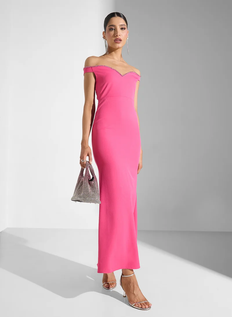 Ella Limited Edition Deep Neck Bodycon  Dress