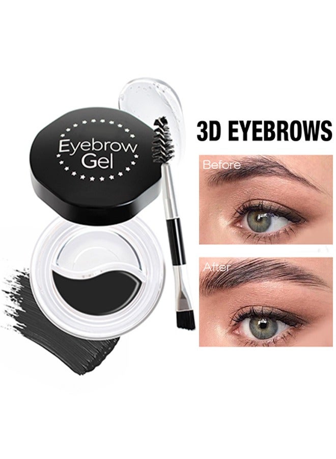 EELHOE Eyebrow Gel Brow Pomade，2 In 1 Eyebrow Styling Wax, Clear Eye Brow Gel Waterproof & Long Lasting,  Eyebrow Styling and Brow Pomade Gel With Brush(#06) - Image 1
