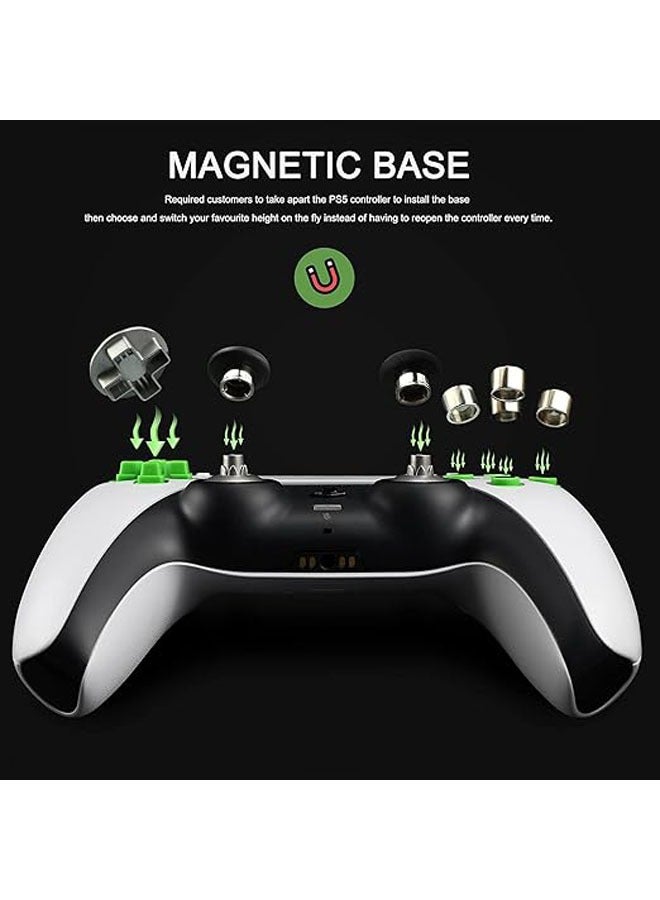 Magnetic thumbstick on D-pad, aluminum thumbstick joystick adjustable height, replacement parts for Playstation 5, PS5 controller ABXY D-pad accessory set - Image 2