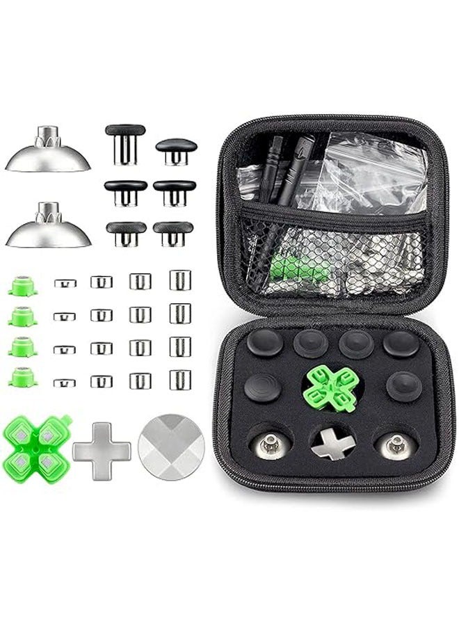 Magnetic thumbstick on D-pad, aluminum thumbstick joystick adjustable height, replacement parts for Playstation 5, PS5 controller ABXY D-pad accessory set - Image 1