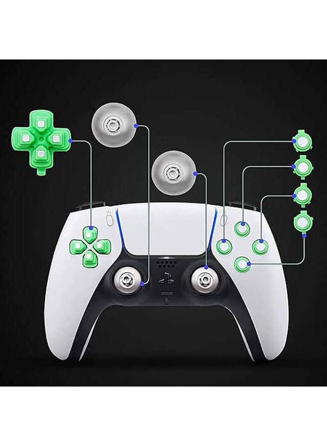 Magnetic thumbstick on D-pad, aluminum thumbstick joystick adjustable height, replacement parts for Playstation 5, PS5 controller ABXY D-pad accessory set - Image 3